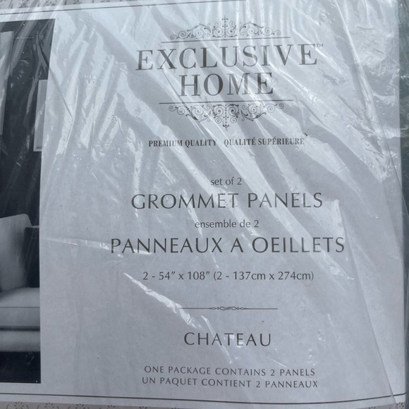 Exclusive Home Chateau Striped Faux Silk Grommet Top Curtain Panel Pair, 54"x108 - Picture 3 of 8